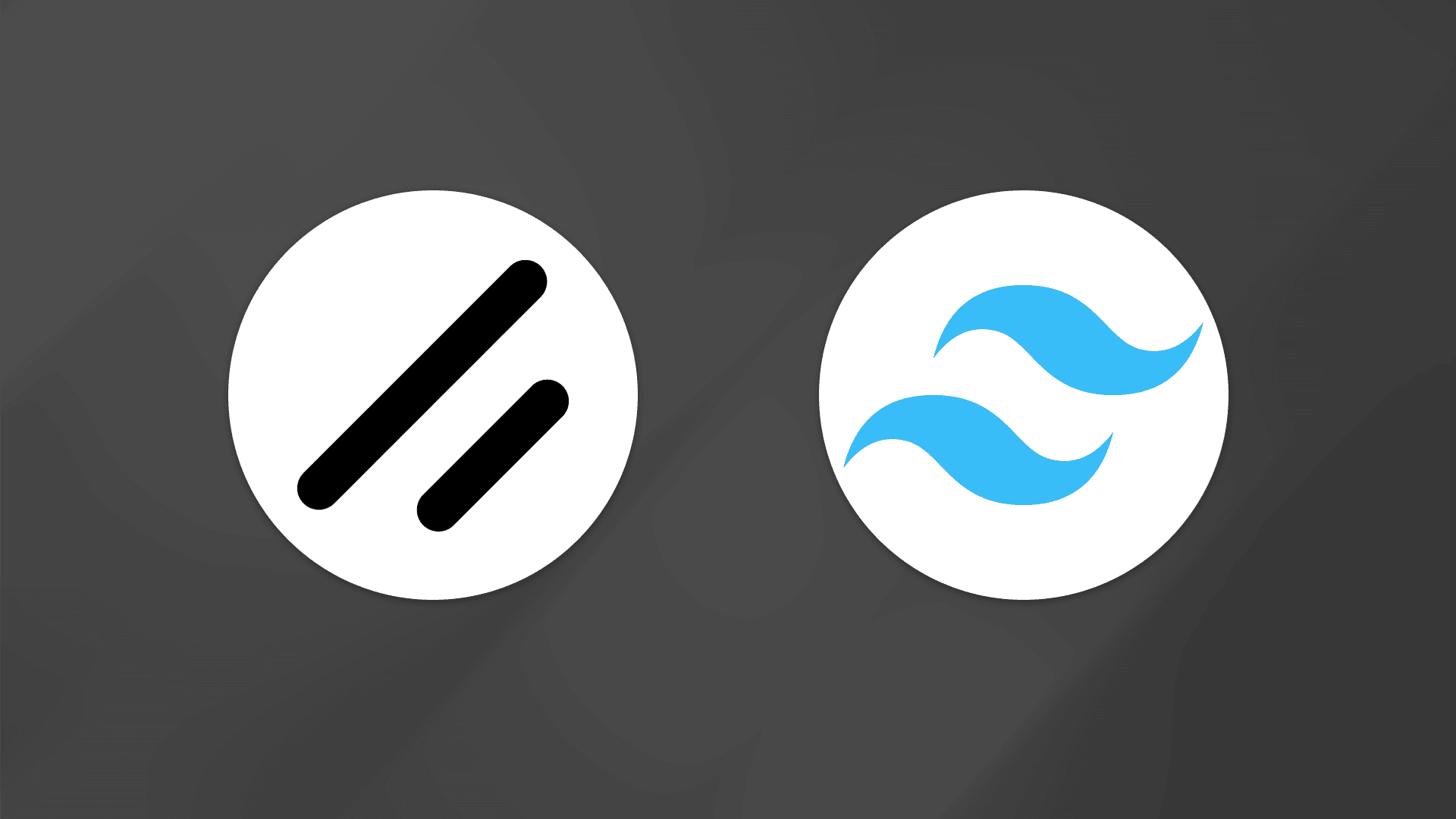 Logo composition showing shadcn/ui and Tailwind CSS logos
